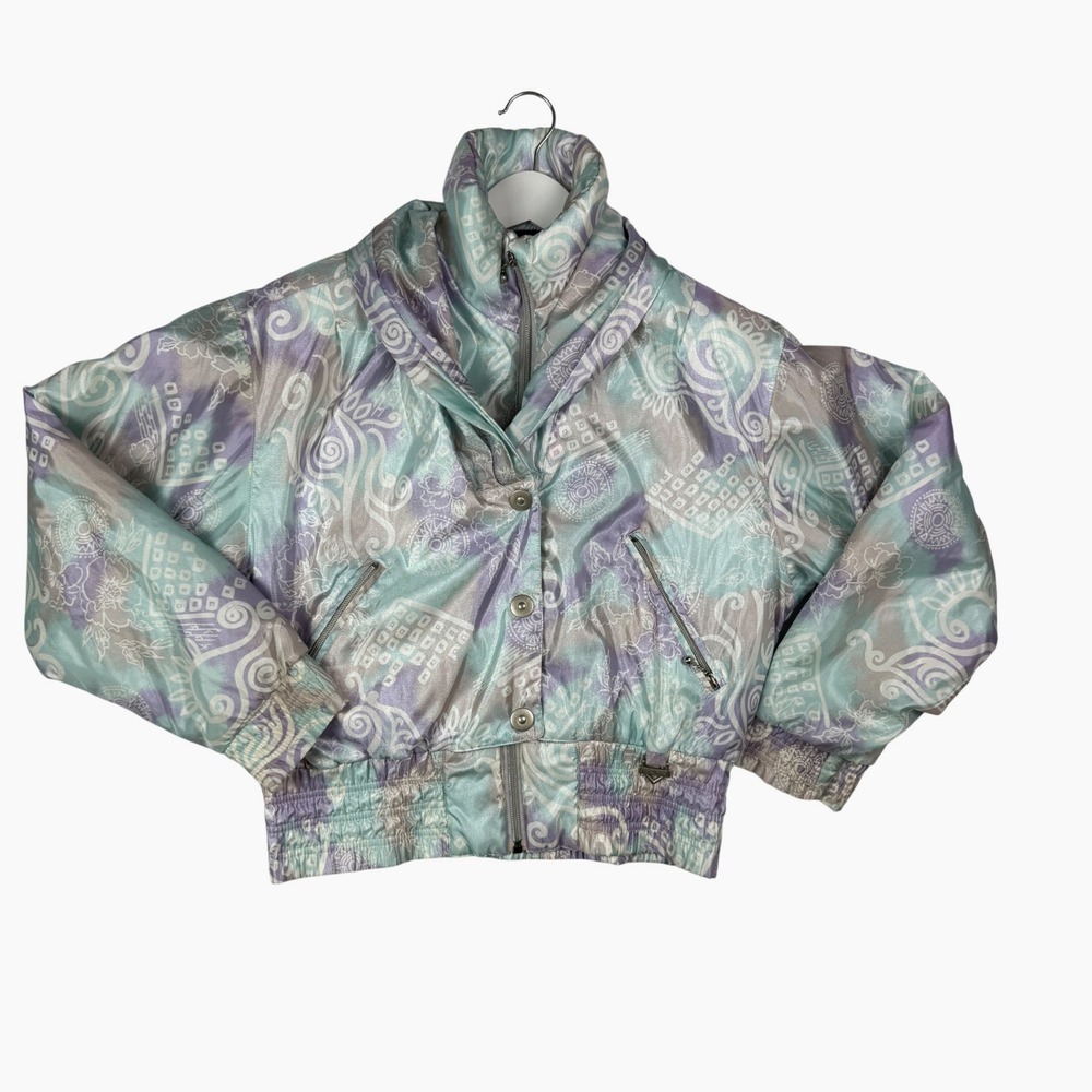 Vintage Fera Skiwear Paisley Puffer Jacket Thermore Insulated Womens‎ Size 6